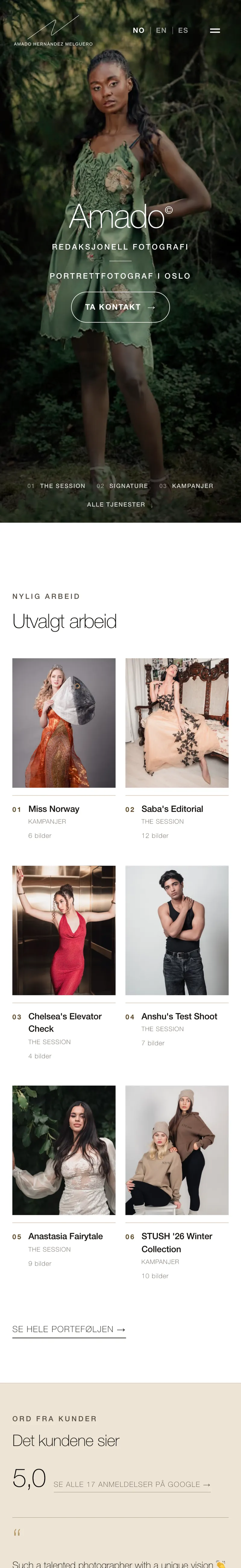 amadohernandezphotography.com på telefon