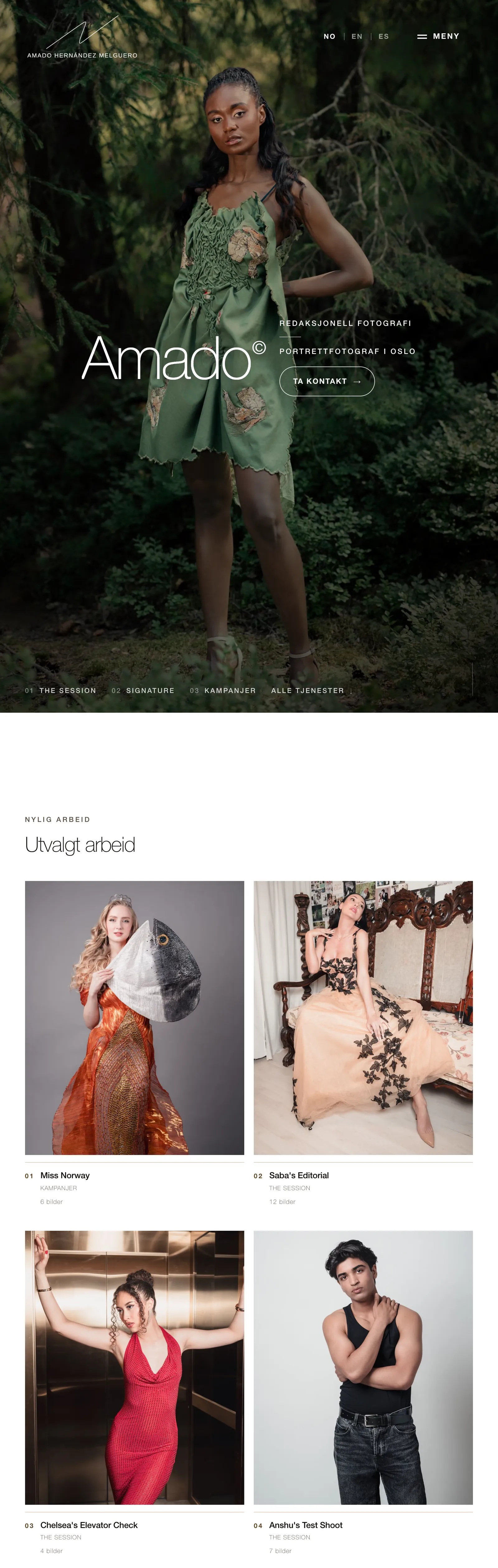 amadohernandezphotography.com på nettbrett