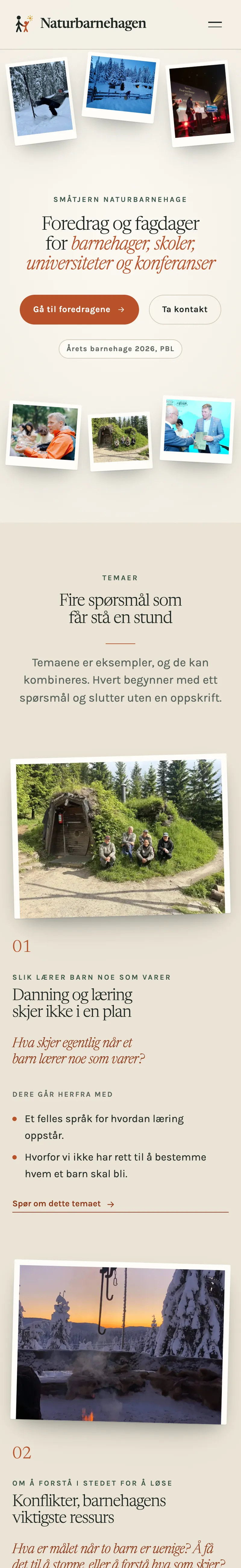 naturbarnehagen.no på telefon